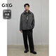 GXG men's clothing, black and gray, simple commuter wool short coat, men's 24-year winter new product, black and gray M