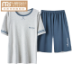 Modal pajamas men's summer thin cotton 2025 new short-sleeved cotton teenager home clothes Z679 cotton suit soft and skin-friendly M [Suggested 80-100 Jin [Jin equals 0.5 kg] wear]