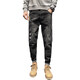Fat Donglai Men's Ripped Jeans Summer Fashion Brand Slim Feet 2025 New Summer 6636 Black. 31