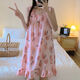 Ins Style Cherry Suspender Nachthemd für Frauen im Sommer Dünnstil 2025 Neue Internet Prominente Prinzessin Stil süßer Student Pyjamas Trend 9272# Cherry Bear M.