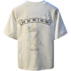Kurashi Ichiki Sommer Herren kurzärmelig T-Shirt Lose Casual Runde Hals Dünne Kleidung 2025 Neu gestickte halbärmelige T-Shirt Männer White_ [HJ6630] M_SUitable_95-110jin [Jin gleich 0,5 kg] Verschleiß tragen