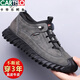 卡帝乐鳄鱼（CARTELO）100%全牛皮男鞋男士真皮运动休闲皮鞋加绒棉鞋户外登山鞋男 9226单鞋黑色 40