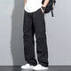 Kurashi Ichiki Sommer Leisure Hosen Männermodelle Marke Paratrooper Hosen loser gerader dünner Eisdraht Schnell Trocknungshose 756 Grau [Sommer] dünn m