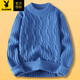 Playboy (Playboy) Half Turtleneck Red Sweater Men's Zodiac Year Autumn and Winter Twist Grey Sweater Men's Lazy Style Sweater 10721/YHL-9230 Red 3xl