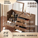Dust-proof cosmetics storage box wooden dresser desktop drawer-type large-capacity skin care dust-proof cosmetics with mirror 9*25c