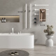 KG concealed electric towel rack fine copper hidden towel rod digital display hidden into the wall pre-embedded high-end customized villa 2 poles [electrophoresis white] full copper waterproof G688 hidden wire