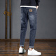 Hailan Jeans Men's New Straight Trendy Brand Spring and Summer Elastic Casual Xintang Long Pants Youth Trendy Trousers Blue and Gray 6621 30