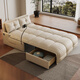 Chaogeshu smart electric multi-function sofa bed balcony small apartment living room study folding telescopic dual-purpose single double bed outer diameter 1.8 meters [smart electric + storage] S-grade thickened leather [spine-protecting coconut brown style]