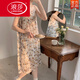 LangSha Korean style suspender nightgown for women in summer ice silk sweet princess style mesh large size thin cute pajamas home clothes 5012 mesh skirt Little pink flower M [suggested 85-105Jin [Jin equals 0.5 kg]]