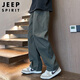 JEEP SPIRIT Jeep pants men's autumn and winter casual pants men's loose straight wide-leg trendy machete overalls sports pants