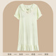 
Urban beauty nightgown for women in summer with chest pad cloud cotton short-sleeved pajamas sweet Korean version 2025 new student home clothes