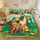 Cartoon All-Cotton Bears Bears apparaissant dans les enfants, garçons et filles en trois pièces Dormitory Dormitory Four Set personnalisable 3891V Single Quilt Cover (220240cm)