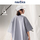 nautica white sail白帆×cityboy 日系中性宽松牛津纺圆弧领多袋短袖衬衫WW5266 灰色02F 2XL