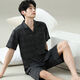 莫代尔2025年新款睡衣男士夏季短袖短裤家居服男款夏天薄款休闲大码套装 6627男款 M 标准(高165\100斤)