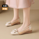 ZHR Capa de la cabeza Caquero zapatos individuales para mujeres Mesh zapatos de cuña transpirables