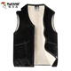 Woodpecker lamb velvet middle-aged and elderly thickened vest men's cotton vest dad waistcoat winter warm and cold vest 669 blue gray XL