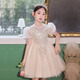
Bamino girls' dress light luxury summer children's piano performance suit birthday flower girl host princess dress champagne 140