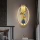 Lámpara de noche de dormitorio principal XMSJ de alta gama Nuevo estilo chino Escalera de esmalte creativa de estilo chino Lámpara de pared F3506 Persimmon Ruyi Marco ancho 21* Altura 5