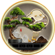 
TURBOSUN Welcome Pine Living Room Decoration Painting TV Sofa Background Wall Welcome Pine New Chinese Style Entrance Entrance Decoration Painting Round TB1391 Diameter 40CM [Aluminum Alloy Picture Frame] + Light Luxury Gold Insert 1