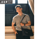 JEEP SPIRIT gray henley collar short-sleeved polo shirt men's summer cuffs fitness sports t-shirt American muscular half-sleeve gray XL (suitable) 130-145Jin Jin equals 0.5 kg