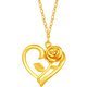 Saturday blessing love rose gold necklace female pendant birthday gift price A0613735 about 3.61g40+5cm