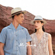 Mr DUCK2025 new product, light and breathable Panama hat, men and women, hand-dyeed cotton and linen plaid webbing topper, sun protection straw hat MS56328-Natural Khaki/Cotton and linen plaid webbing L(57-58cm)