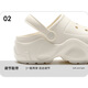 Hongdou Summer Outdoor 2025 Nouveaux chaussures de trous pour femmes extérieures Salle d'opération épaisse semelle anti-glissée Anti-odor infirmière Baotou Baotou Beebai 37-38 [Taille standard longueur interne 240 mm]