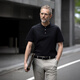 Care of Lord 丨 Sonic 丨 Summer des hommes à manches courtes à manches courtes Henry Polo Business T-shirt 098601 Midnight Blue L