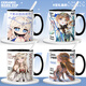 Yaowan Ximing Chao Katishia peripheral Q version fan water cup animation mug high-value milk coffee cup mug [white] mk3923 exquisite ceramic cup [cups + spoon + coasters]