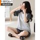 Modal High-End-Pyjama für Frauen im Sommer Pure Cotton Shorts Shorts All-Cotton Casual Thin Style für Outdoor-Kleidung. Z9853 L [empfohlen für 100-120 Jin [Jin ist gleich 0,5 kg] Verschleiß]]