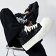Bonaling Derby-Schuhe Herren-Mickey-Schuhe von Herren-Mickey mit erhöhten minimalistischen High Street Dicke Sohle erhöhte Pendelverkehrs- und vielseitige klassische Schuhe mit Big-Toe-Schuhen-gleicher Stil wie Prominente [42]