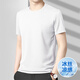 GY Men's Short Sleeve T-shirt 2025 Summer Ice Silk Round Neck Iron No-Secret Top Middle-aged and Elderly Daddy Outfit 6172+Khaki M