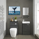
PHTY bathroom hanging paintings with high-end feel without punching horizontal banner decoration paintings waterproof bathroom wall toilet toilet ZSH15816-Big Leaf Enhanced Outer frame 80x60cm Givenchy aluminum alloy frame + organic