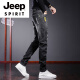Jeep Spirit Jeans Rasfing Jeans Stretch Pantalones delgados para hombres Slim Fiting Spring and Summer Nuevos pantalones casuales Pantalones de hombres 6636 Black 29 [106-115Jin [Jin equivale a 0.5 kg]]]