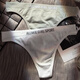 Fang Lu Yu Thong Men's Unisex Underwear T Sexy Low Waist Thin Edge Seamless Elastic No Bag White M