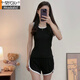 
Modal summer pajamas for women summer suspenders Modal 2025 new sexy black sports vest with chest pad set 12035 dark gray with chest pad integrated L Recommended 100-120 Jin[Jin equals 0.5 kg]