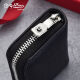 Jinlilai card bag men's genuine leather sheepskin universal multi-function card slot ID anti-theft brushing and demagnetization integrated card clip black