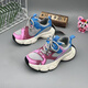 
Guanmao Pei boys and girls 2025 spring new double net breathable children's fashion children's shoes Velcro patch bottom sports dad shoes A9901 Meihong 27 double net-31 patch bottom