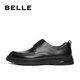 Belle Chinese Valentinstag Geschenkpendler Business Lederschuhe Herrenhöfe Leder plissierte Hoch kochen lässige Schuhe A1373AM4 Black 2 41