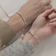 WOUG Möbius Ring Couple Bracelet Pure Silver Bracelet Men and Women Light Luxury Niche Chinese Valentine's Day Möbius Ring Bracelet Women's Bow Gift Box + Certificate