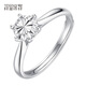 Misu PT950 platinum ring for women with six prongs, imitation diamond ring, platinum engagement wedding ring, birthday gift, weight 3.7-3.9 grams (adjustable range 12-16#)