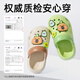 Schweinevaters Kinderlächen Sommerjunge 2025 neue Stil Girls Innen im Innenbad Anti-Rutsch-Strand-Cartoon-Loch-Schuhe Khaki 24