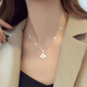 MEXNIA platinum lucky four-leaf clover necklace for women 2025 new PT950 light luxury niche Valentine's Day gift Platinum four-leaf clover necklace for women