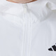 阿迪达斯（adidas）2025春季新款三条纹防风衣男连帽夹克运动服外套白色 JF3682 3XL