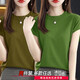 Yu Zhilin kurzärmeliges T-Shirt für Frauen 2025 Sommer neuer runder Hals Lose Slim Ice Seide kleine fliegende Hülle T-Shirt Lose großer Größe Mokka + Senf gelb [CM718 Zwei-teiliger Paket] M [vorgeschlagen 80-110jin [Jin gleich 0,5 kg]]