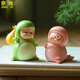 Kreative süße kleine Wind Schlange Baby Ornament Harz Tierdekoration Desktop Freund und Freundin Geburtstagsgeschenk lustige Schlange Baby Gelb