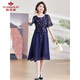 Yu Zhaolin's mother dress summer short-sleeved dress middle-aged and elderly women's mother-in-law's skirt Y234Q1592