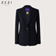 ZEZI Raindrop Suit Imported NIKKE100 Wool Suit Suit Women's Casual Suit Business Commuting Professional Wear Spring and Summer Raindrop Suit Twilight Blue L (110-120Jin Jin equals 0.5 kg)
