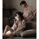 
Arctic velvet (Bejirog) summer new couple pajamas ice silk one men and women's short-sleeved casual cardigan butterfly printed home clothing set 13077 women-ice and snow silk set single set L women [100-120Jin [Jin equals 0.5 kg]] men 100-130Jin [Jin equals 0.5 kg]
