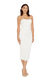 Dress the Population Women's Mixed Bodycon Midi Dress, White, XXL White XXL